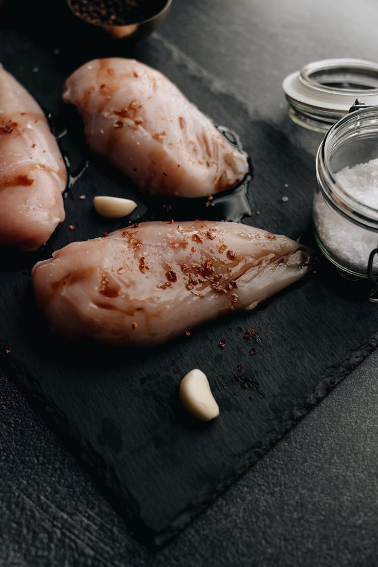 Uncooked Marinated Chicken Breast