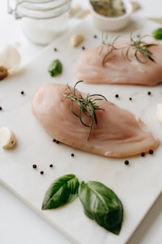 Chicken, thigh, boneless, skinless, raw