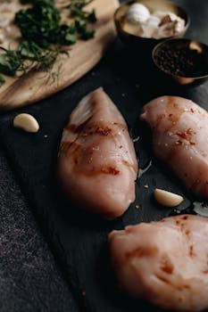 Chicken, breast, boneless, skinless, raw