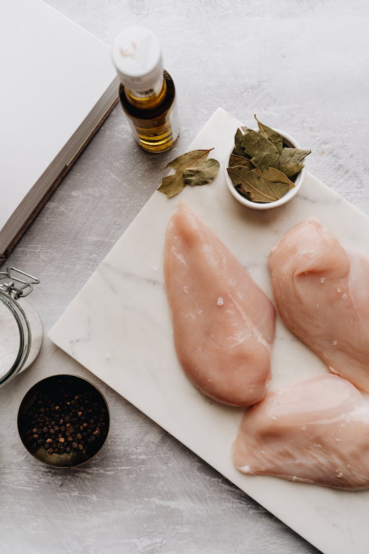 Cooking Chicken Breasts On Kitchen Counter