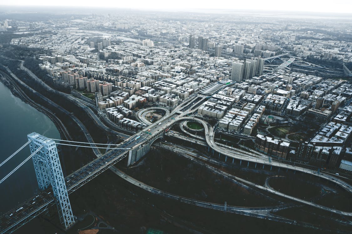 Základová fotografie zdarma na téma Amerika, architektura, břeh řeky