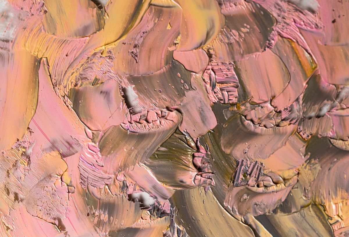 Textured paint swirls in sand tones — Polina on Pexels