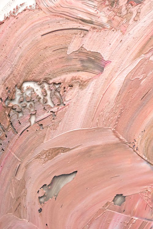 Close Up Shot of Pink Abstract Painting