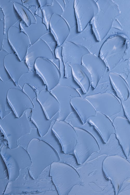 Têxtil De Couro Azul Na Mesa De Madeira Marrom
