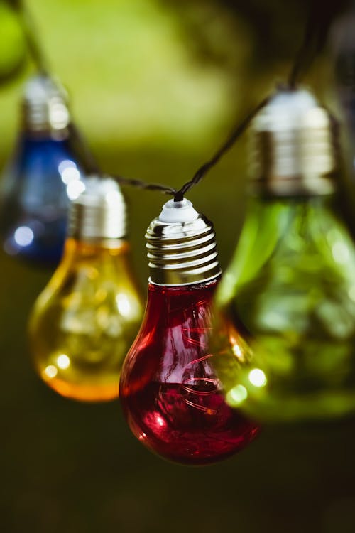 Close-Up Shot of String Lights 