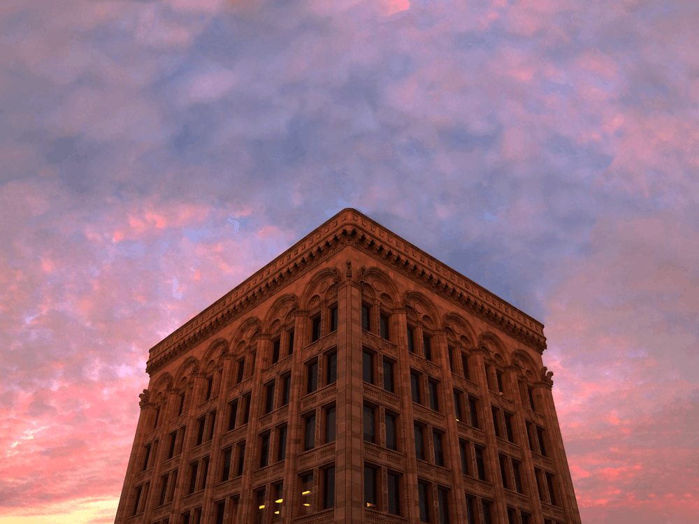 Бесплатное стоковое фото с вечер-небо, вечернее солнце, город