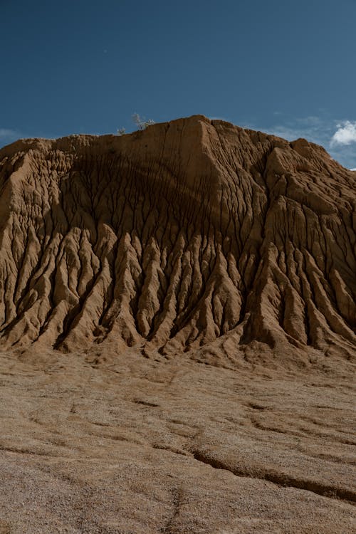Sand Dunes on Hills in the Desert