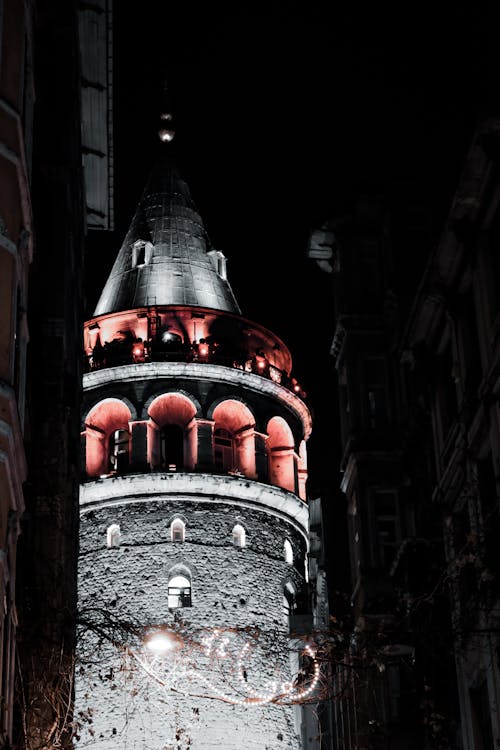 Lights on the Galata Tower at Night