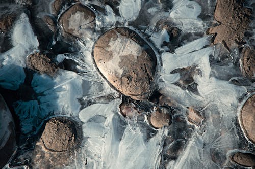 Darmowe zdjęcie z galerii z mrożony, skały, woda