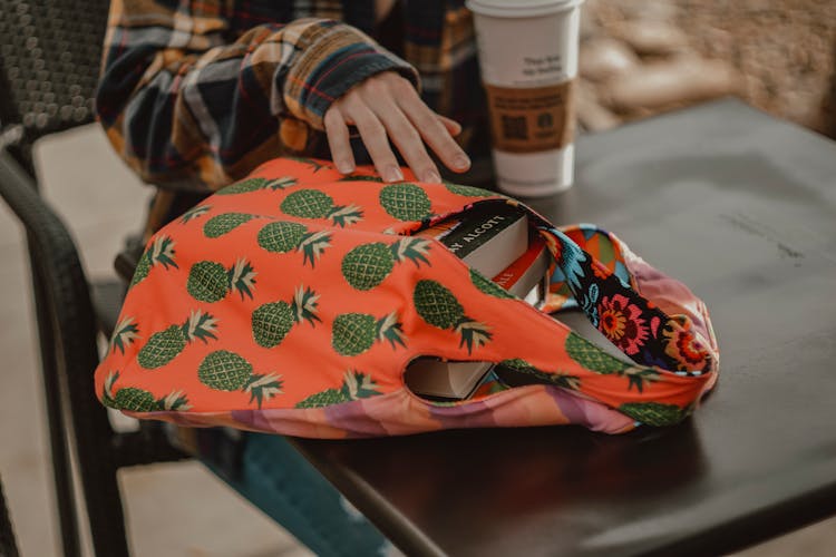 Books Inside A Colorful Bag