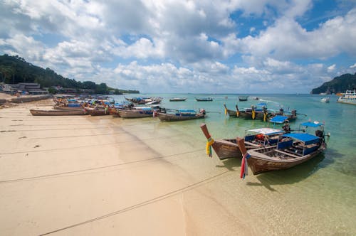 Free stock photo of beach, blue, boat