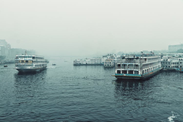 Ferries On The Ocean