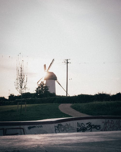 Windmill in Ireland at Dawn