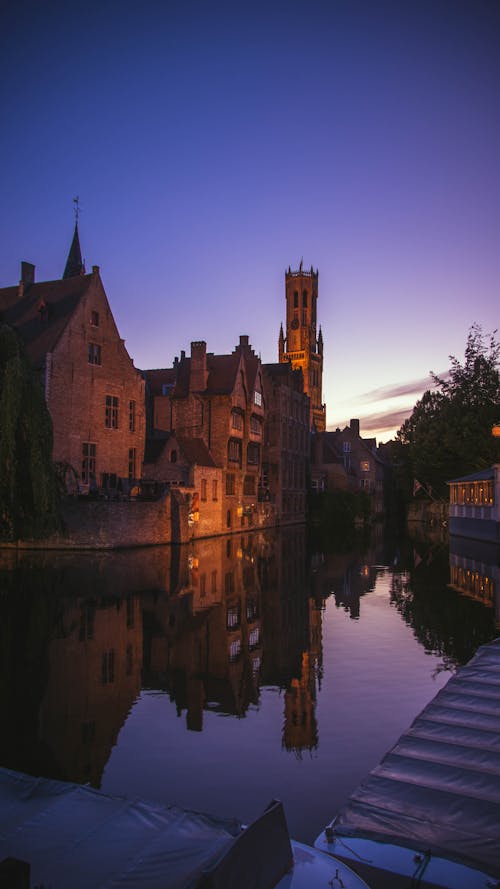 A Scenic View of the Belfry in Brudges, Flanders, Belgium