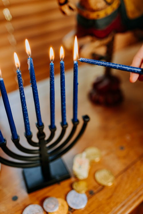 Ilmainen kuvapankkikuva tunnisteilla dreidel, gelt, hanukka