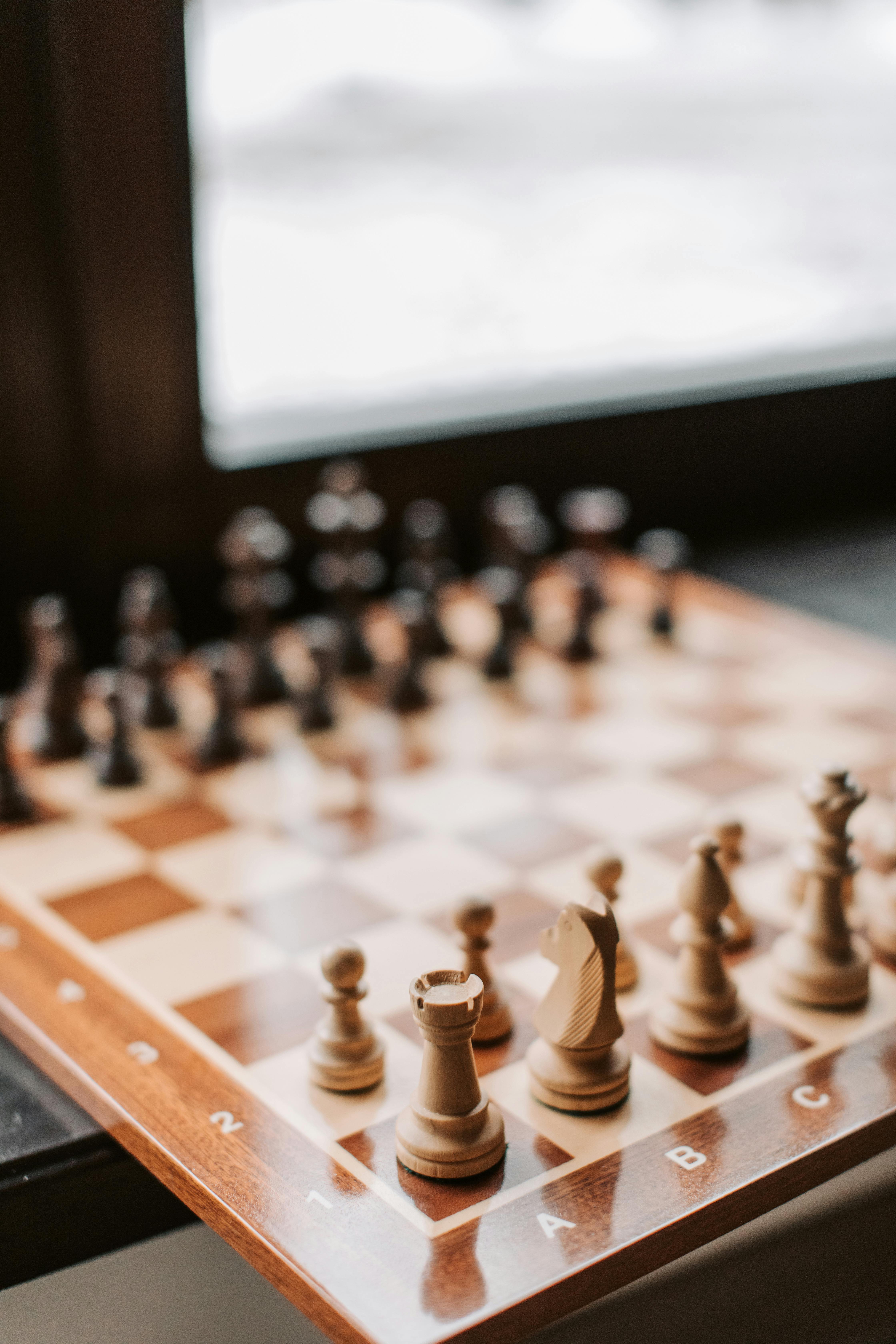 chess pieces on chess board