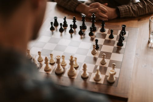 Free Men Playing Chess Stock Photo