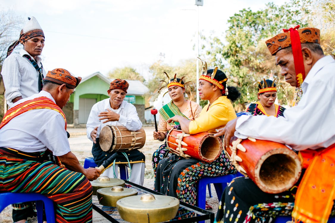 People Playing Traditional Musical Instruments