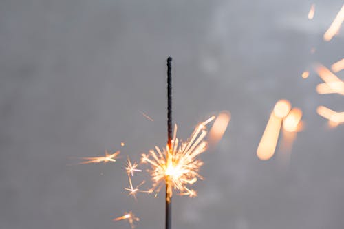 Burning Sparkler in Close-Up Photography