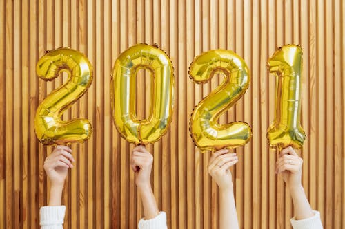 Darmowe zdjęcie z galerii z 2021, balony, liczby