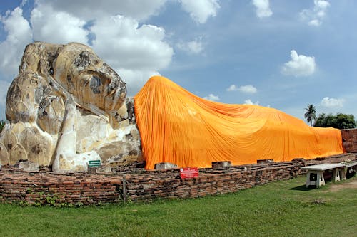 arkaya yaslanmak, ayutthaya, Buda içeren Ücretsiz stok fotoğraf