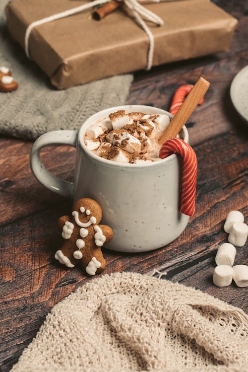 Photos gratuites de biscuits, boire, chocolat chaud