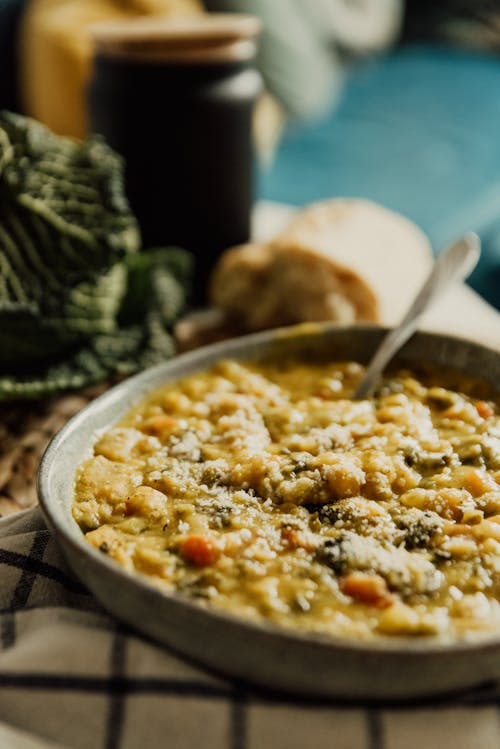 Foto d'estoc gratuïta de bol de ceràmica, cullera, fotografia d'aliments