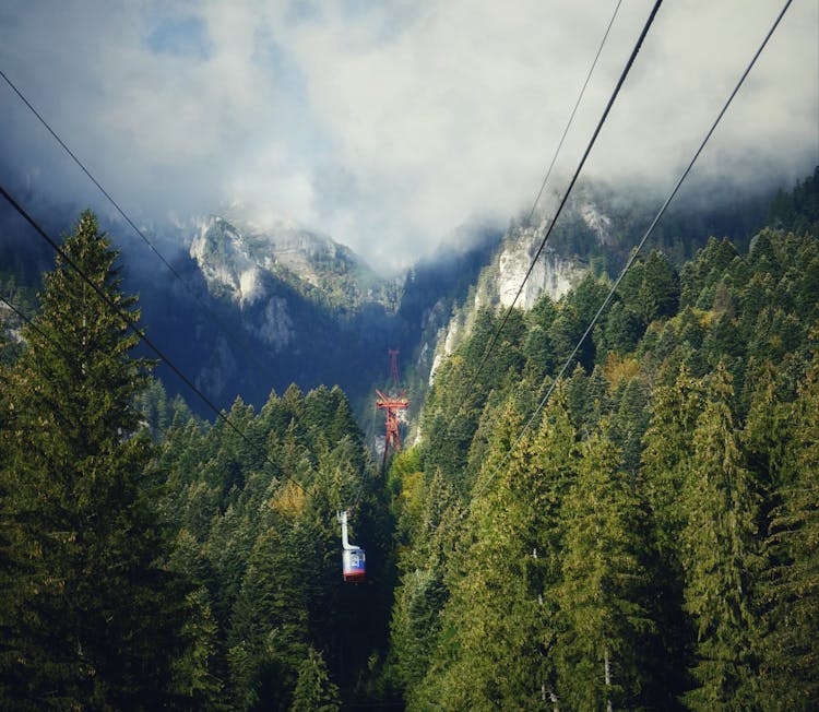 Hoist In High Mountain Landscape