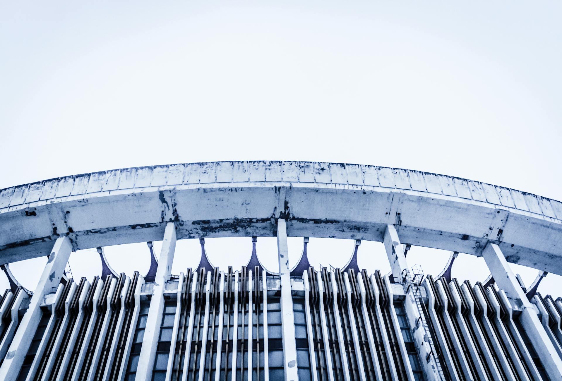 Close-up of Stadium Building Exterior