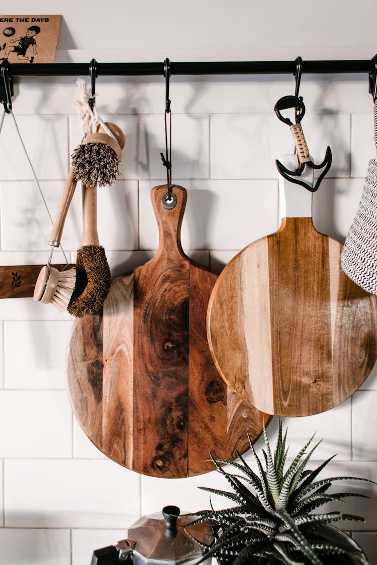 Hanging Brown Wooden Chopping Board