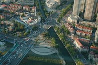 Traffic on Bridge in City