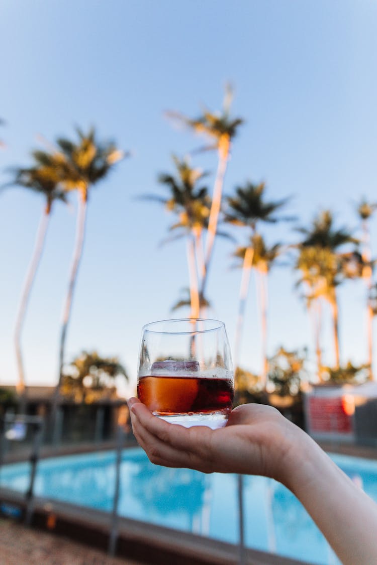 Person Holding A Whiskey Glass