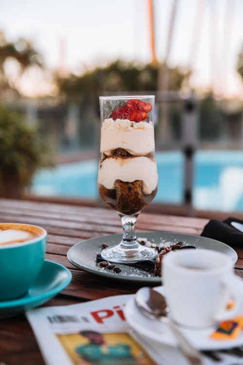 Close-up of Affogato on a Table