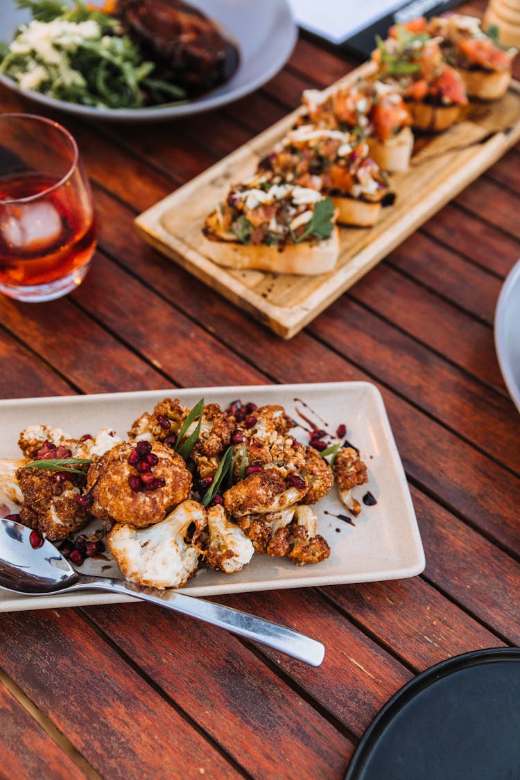 Fried Cauliflower On A Table