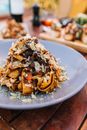 Close-up of a Pasta Dish on a Plate