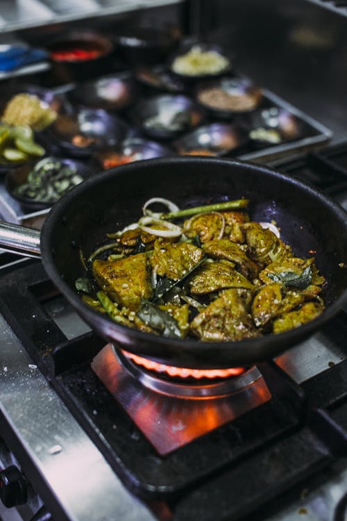 Cooking Food on a Pan