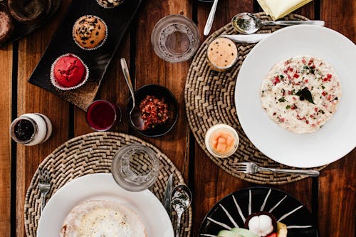 Foods and Pastries on the Table