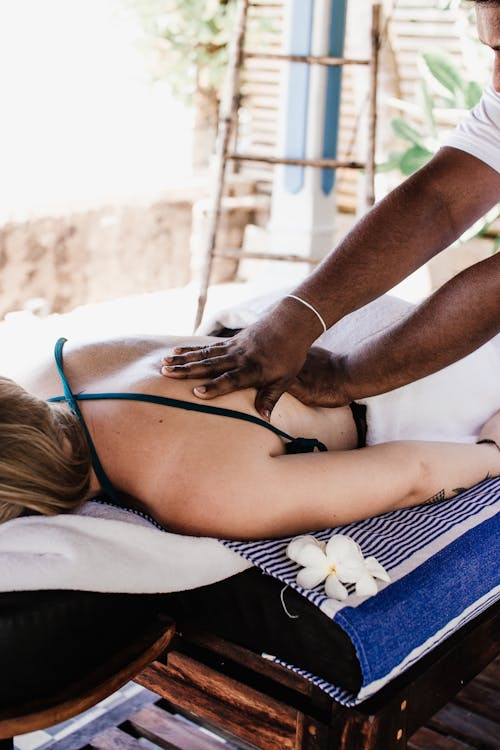 A Person Having a Back Massage