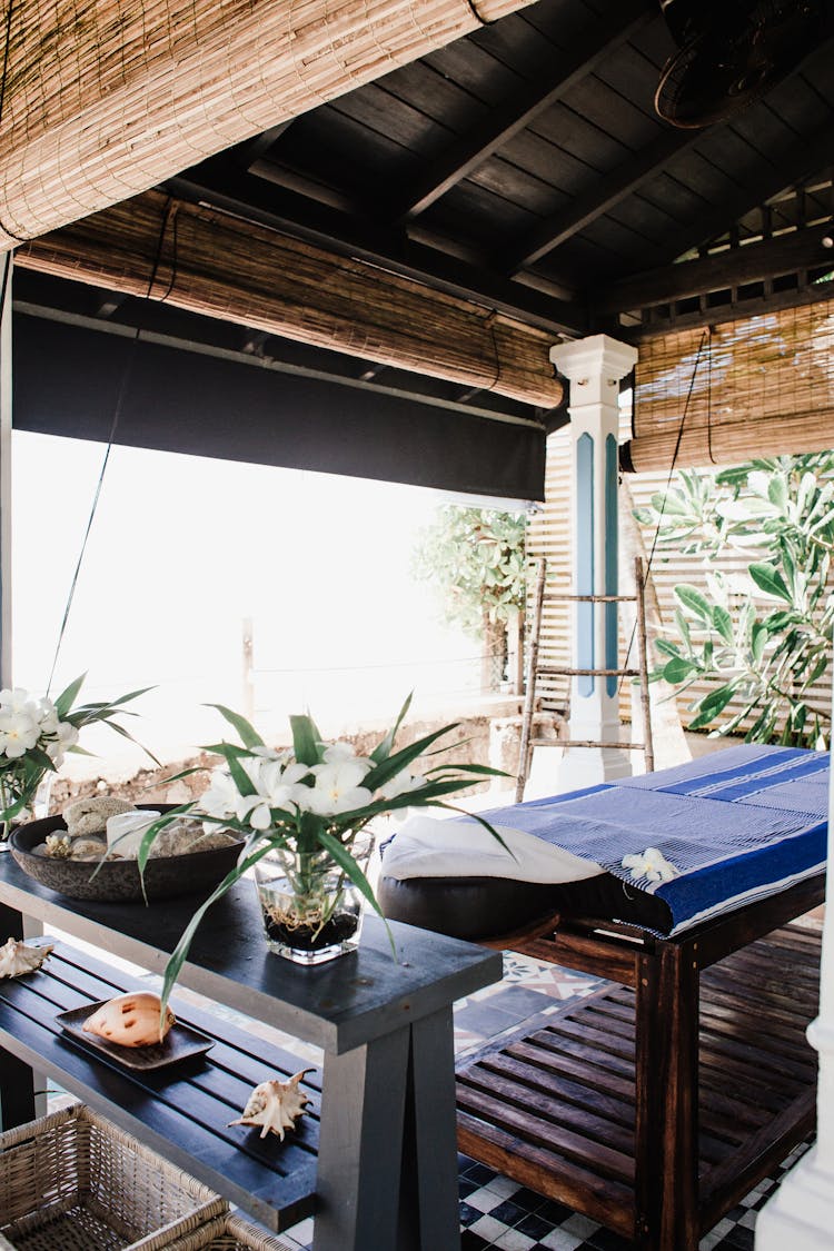 Massage Table In A Gazebo