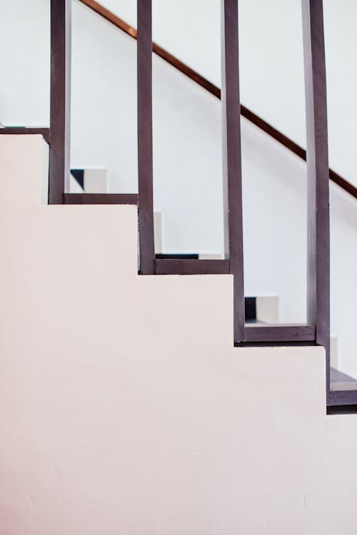 Wood Railings of a Stair