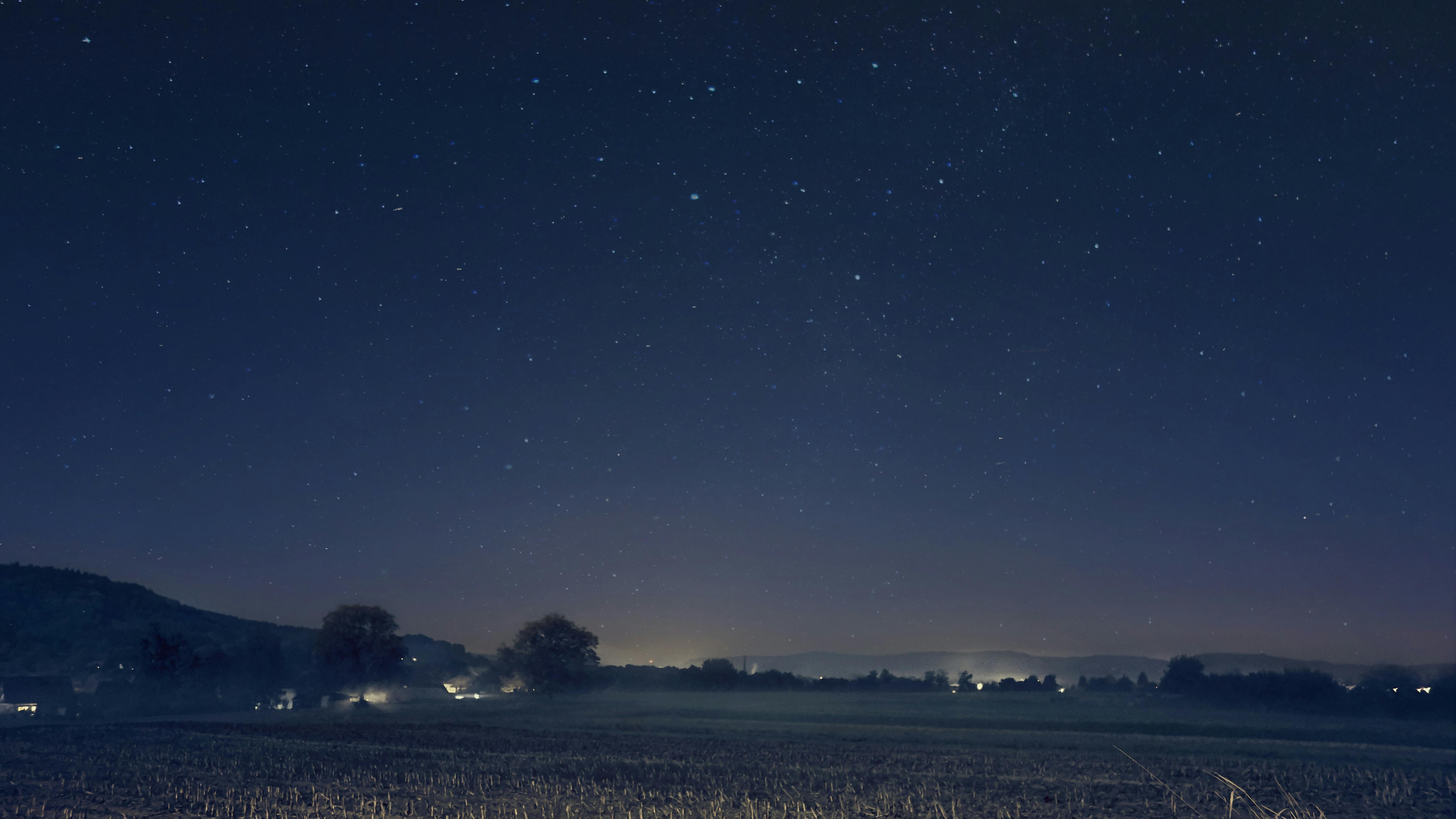 Free stock photo of fields, lights, night