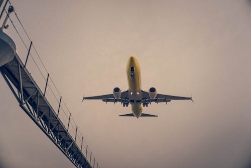 Free Flying Airplane Stock Photo
