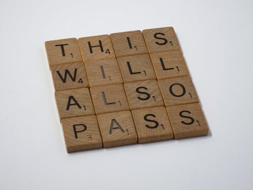 Letters on Wooden Scrabble Tiles