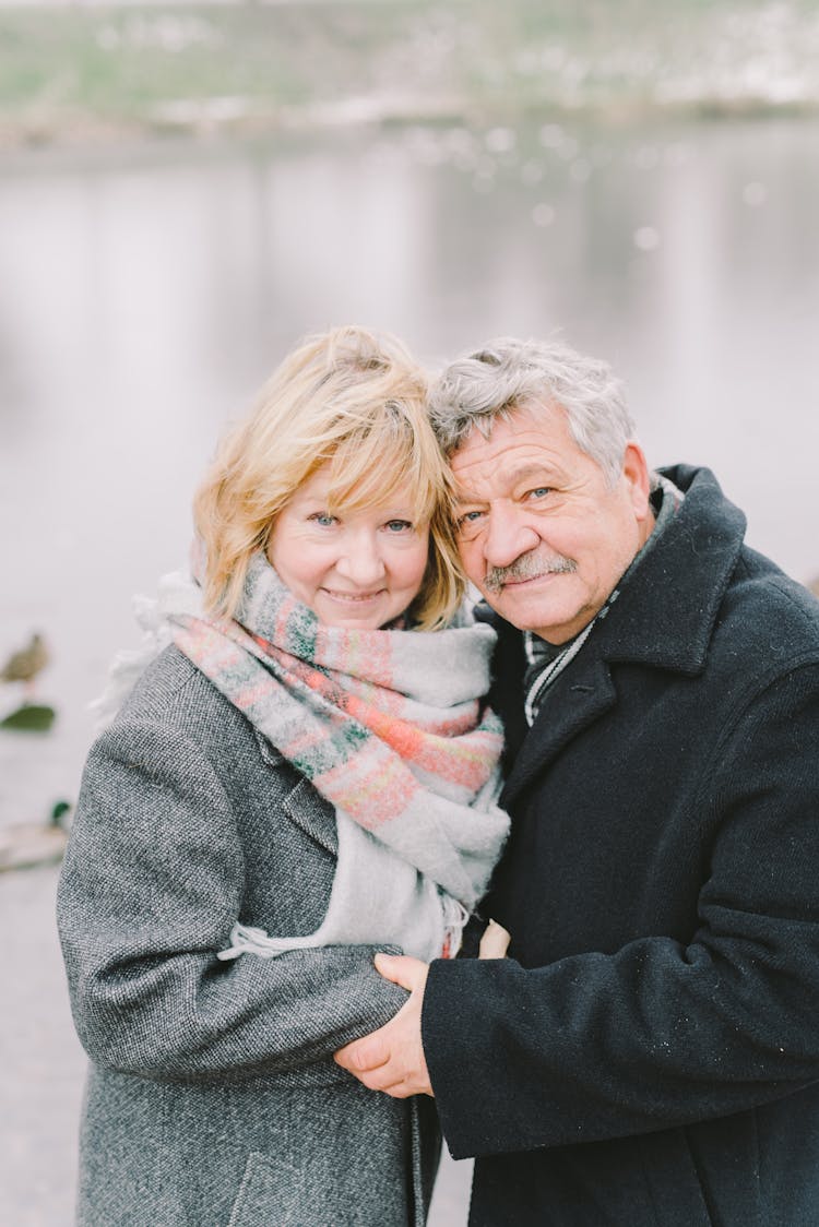 Elderly Couple In Winter Clothes