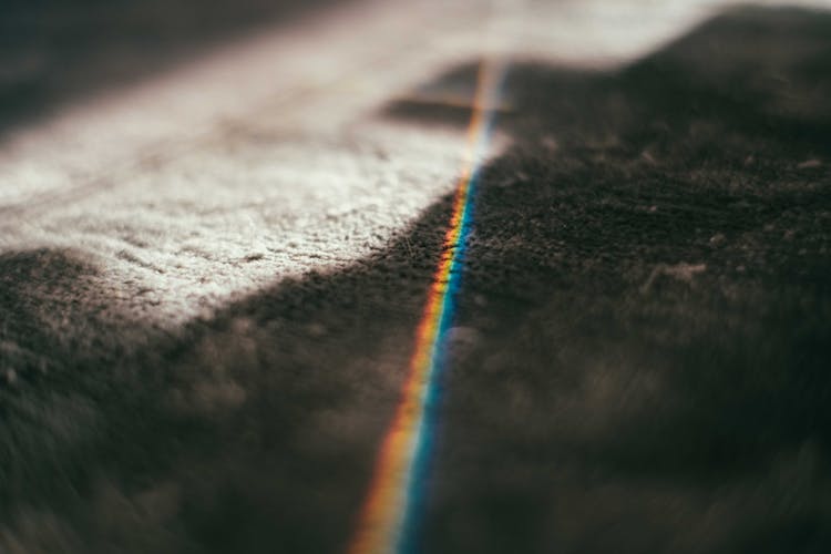 Texture Of Soft Carpet With Prism Light