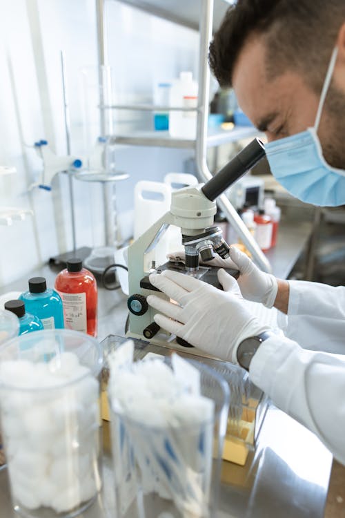 Free Laboratory Scientist doing a Research   Stock Photo