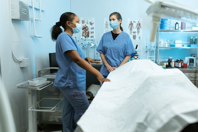 Medical professionals discussing patient care