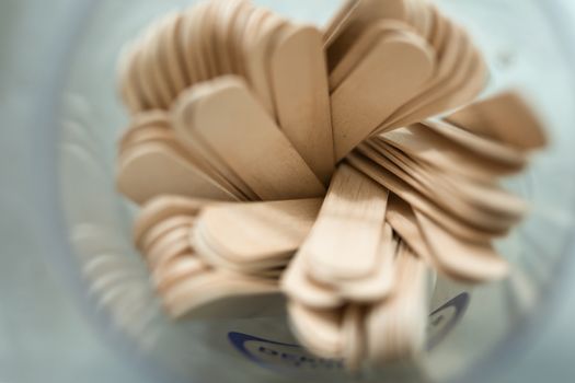 Overhead Photo of Tongue Depressors 