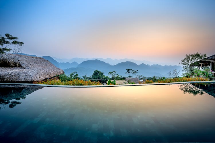 Swimming Pool On Terrace Of Resort