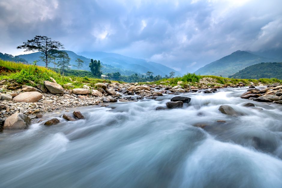 full|flowing river